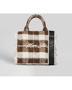 Marc Ellis Borsa a spalla Buby Check S in Lana Marrone - Multicolore