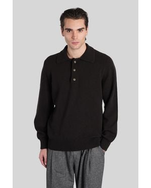 A PAPER KID Maglia in Lana Marrone - Nero