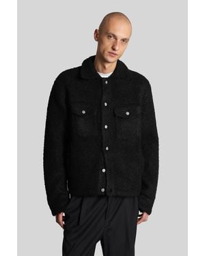 Laneus Casual Jacket In Black Acrylic