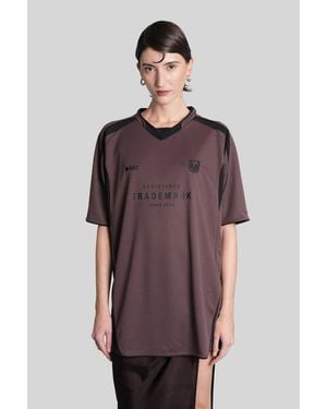 Vetements T-shirt In Brown Polyester - Purple