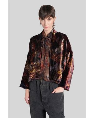 Yavi Casual Jacket In Multicolor Velvet
