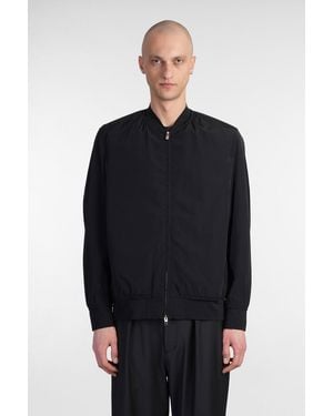 Attachment Bomber Jacket In Black Nylon