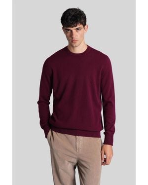Ballantyne Knitwear In Bordeaux Wool - Red