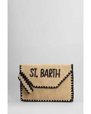 Mc2 Saint Barth Pochette Jute envelope in rafia Beige - Neutro