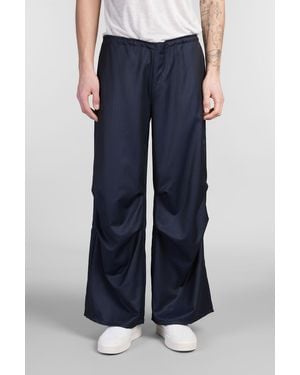 DANILO PAURA Fan Pants In Blue Wool