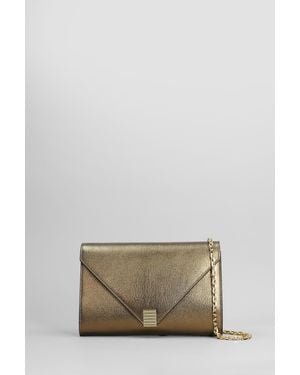 Lanvin Concerto Wallet Clutch In Bronze Leather - Multicolor
