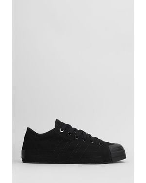 Y-3 Nizza Low Sneakers In Black Canvas