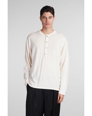Seven Gauge Maglia in Lana Beige - Bianco