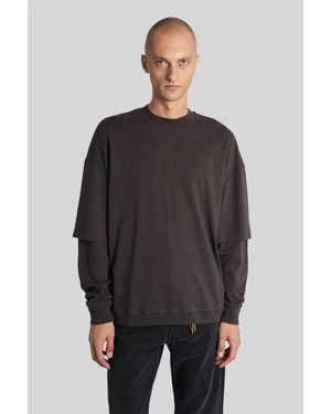 DARKPARK T-Shirt Troy in Cotone Marrone - Grigio