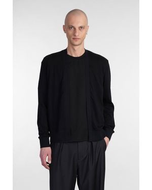Attachment Cardigan In Black Cotton