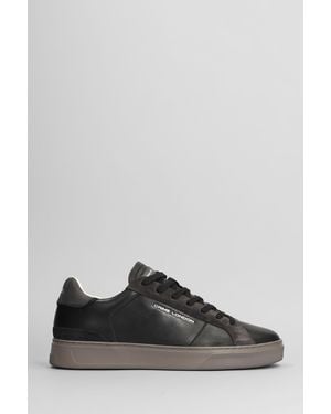 Crime London Blade Sneakers In Black Suede And Leather