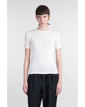 Loulou de Saison T-Shirt Avalyn in Cotone Bianco