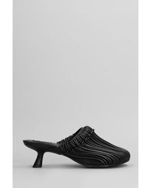 Alohas Slipper-Mule Gleea in Pelle Nera - Nero