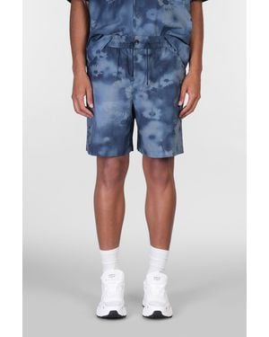 Maison Kitsuné Shorts In Blue Cotton
