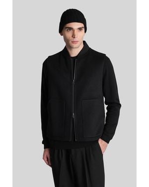 Low Brand Vest Double Wool Vest In Black Wool