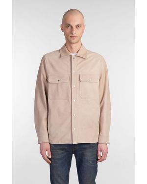 Salvatore Santoro Giacca in Pelle in Pelle Beige - Neutro