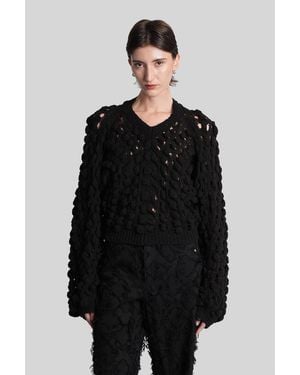 Séfr Luna Knitwear In Black Cotton