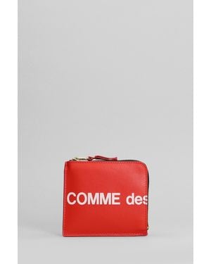 Comme des Garçons Portafoglio in Pelle Rossa - Rosso