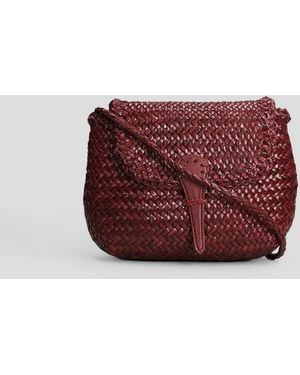 Dragon Diffusion Mini City Bag Shoulder Bag In Bordeaux Leather - Purple