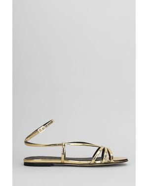 The Seller Flats In Gold Leather - Multicolor