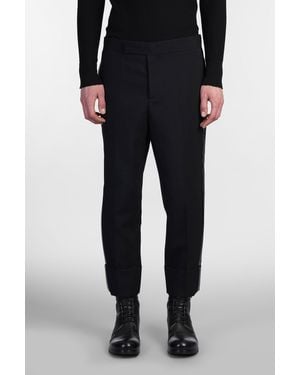 SAPIO Pantalone N 7 in Lana Nera - Nero
