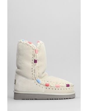 Mou Tronchetti tacco basso Eskimo 24 in Camoscio Beige - Neutro