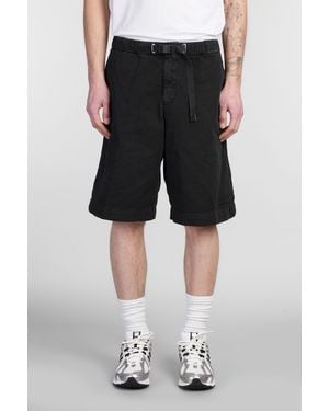 White Sand Shorts In Black Cotton