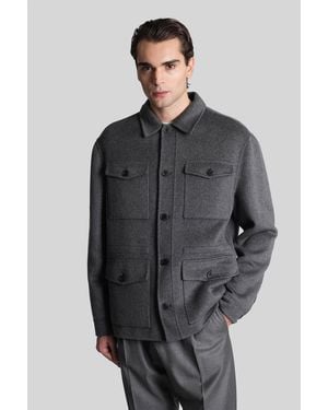 Grayed Giacca Casual Filed jacket in Lana Grigia - Grigio
