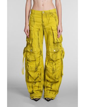 The Attico Jeans Fern in Cotone Verde - Giallo