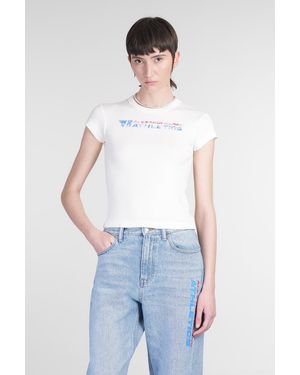 Alexander Wang T-Shirt in Cotone Beige - Bianco