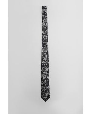 Vivienne Westwood Cravatta Tie cm 7 in Seta Nera - Nero
