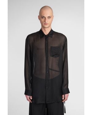 Ann Demeulemeester Camicia Mark in viscosa Nera - Nero