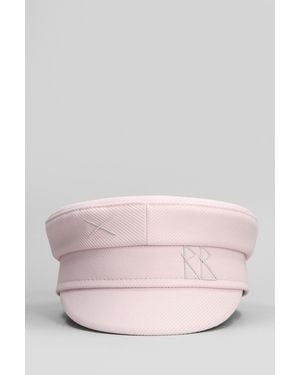 Ruslan Baginskiy Baker Boy Hats In Rose-pink Cotton