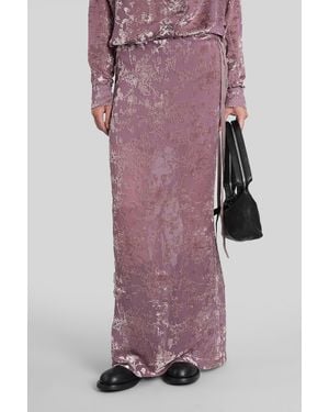 Ann Demeulemeester Eveline Skirt In Rose-pink Velvet