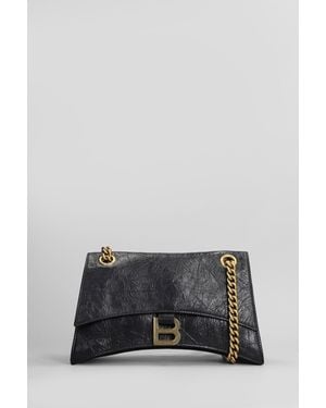 Balenciaga Borsa a spalla Crush in Pelle Nera - Grigio