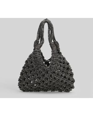 HIBOURAMA Vannifique Small Hand Bag In Black Resin