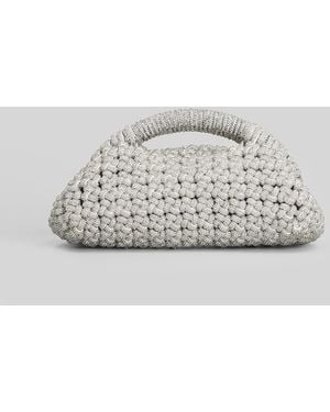 HIBOURAMA Olivia Mini Clutch In Silver Resin - Gray