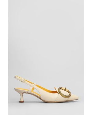 Mara Bini Pumps In Beige Leather - Natural