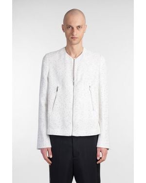SAPIO N 36 Casual Jacket In Beige Cotton - White