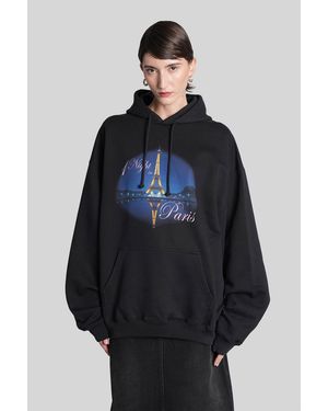 Vetements Felpa in Cotone Nero - Blu
