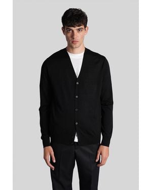 Ballantyne Cardigan In Black Wool