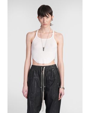 Rick Owens Topwear Basic tank cropped in Cotone Bianco - Blu