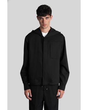 Costumein Hoodie T Casual Jacket In Black Wool
