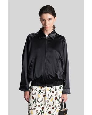 Marni Giacca Bomber in viscosa Nera - Nero