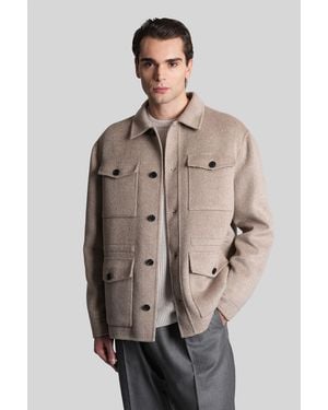 Grayed Giacca Casual Filed jacket in Lana Beige - Neutro