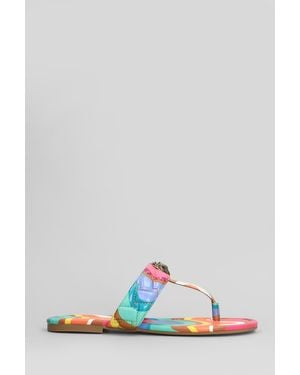 Kurt Geiger Kensington T-bar Flats In Multicolor Leather