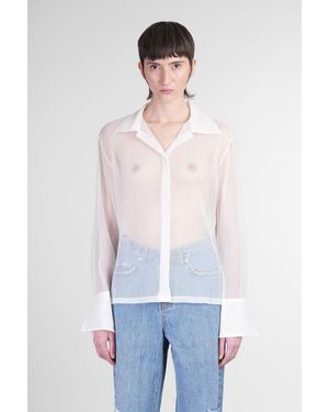 Séfr Willow Shirt Shirt In Beige Polyester - White