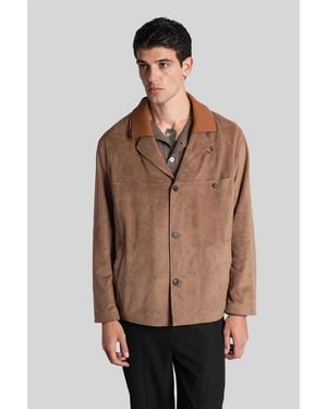 Emporio Armani Leather Jacket - Natural