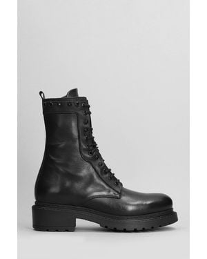 METISSE Combat Boots In Black Leather