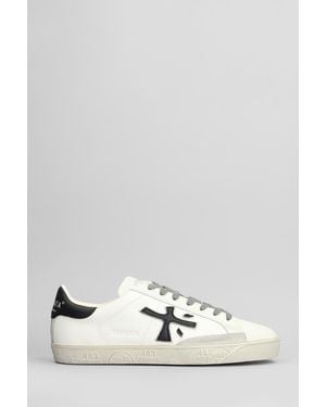 Premiata Sneakers Steven in Pelle Bianca - Bianco